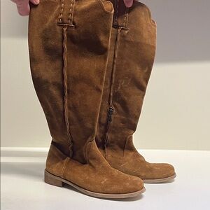 Sundance Tan Suede Heeled Boots